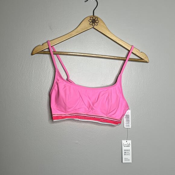 Cupshe Hot Pink Scoop Bralette High Rise Bikini - Picture 6 of 10